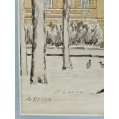 Original Watercolor Painting Albert Benois Russian ( 1852 - 1936 ) image 2