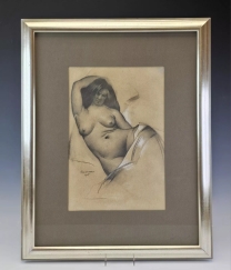 Original William S. Schwartz ( Russian/American 1896-1977 ) Mixed Media Drawing