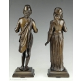 Pair 19C French Bronze Sculptures Edouard H.Delesalle ( 1823 - 1851 ) W WWP,inc image 7