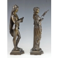 Pair 19C French Bronze Sculptures Edouard H.Delesalle ( 1823 - 1851 ) W WWP,inc image 8