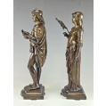 Pair 19C French Bronze Sculptures Edouard H.Delesalle ( 1823 - 1851 ) W WWP,inc image 9