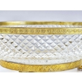 Pair Antique French Gilt Bronze Crystal Serving Bowls image 2