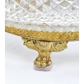Pair Antique French Gilt Bronze Crystal Serving Bowls image 6