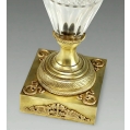 Pair of Antique 19C French Cut Crystal and Gilt Bronze Empire Vases image 6