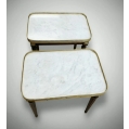 Pair of Antique French Louis XVI Style Marble-Top Side, Lamp Tables, early 20C image 3