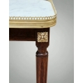 Pair of Antique French Louis XVI Style Marble-Top Side, Lamp Tables, early 20C image 5