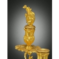 Pair of Monumental 19C Antique French Rococo Revival Gilt Bronze Candelabra image 2