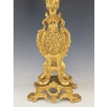 Pair of Monumental 19C Antique French Rococo Revival Gilt Bronze Candelabra image 5