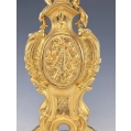 Pair of Monumental 19C Antique French Rococo Revival Gilt Bronze Candelabra image 6