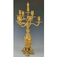 Pair of Monumental 19C Antique French Rococo Revival Gilt Bronze Candelabra image 9