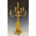 Pair of Monumental 19C Antique French Rococo Revival Gilt Bronze Candelabra image 10