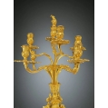 Pair of Monumental 19C Antique French Rococo Revival Gilt Bronze Candelabra image 11