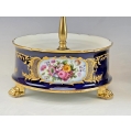 Pair of Old Paris Porcelain Dessert Étagères Cobalt Blue & Gilt Bronze 19C image 2