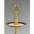 Pair of Old Paris Porcelain Dessert Étagères Cobalt Blue & Gilt Bronze 19C image 4