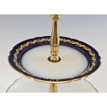 Pair of Old Paris Porcelain Dessert Étagères Cobalt Blue & Gilt Bronze 19C image 11