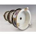 Pair of Old Paris Porcelain Dessert Étagères Cobalt Blue & Gilt Bronze 19C image 12