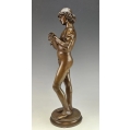 Paul Dubois French (1829-1905) Le Chanteur Florentin Bronze Statue Barbedienne image 8