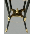 Rare 19C French Napoleon III Ebonized Marquetry, Porcelain Gilt Bronze Guéridon image 7