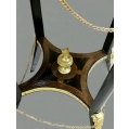 Rare 19C French Napoleon III Ebonized Marquetry, Porcelain Gilt Bronze Guéridon image 10