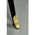 Rare 19C French Napoleon III Ebonized Marquetry, Porcelain Gilt Bronze Guéridon image 12
