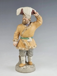 Rare 19C Russian Gardner Porcelain Figurine of the Vendor