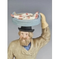 Rare 19C Russian Gardner Porcelain Figurine The Fish Seller image 1
