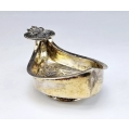 Rare 19C Russian Repousse Silver Kovsh image 6