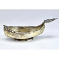 Rare 19C Russian Repousse Silver Kovsh image 7
