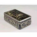 Rare 19C Russian Silver Niello Lukutin Plaque Box image 12