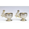 Rare 19C Russian Silver Pair Cups Pan Slavic image 3