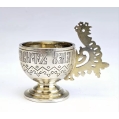 Rare 19C Russian Silver Pair Cups Pan Slavic image 4