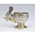Rare 19C Russian Silver Pair Cups Pan Slavic image 5
