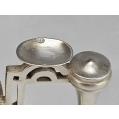 Rare 19C Russian Silver Pan Slavic Tea Glass Holder image 7