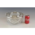 Rare Antique French Crystal Sterling Silver Caviar Server image 3