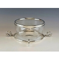 Rare Antique French Crystal Sterling Silver Caviar Server image 4