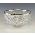 Rare Antique French Crystal Sterling Silver Caviar Server image 6