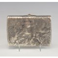 Rare Imperial Russian “Samorodok” Silver & Gold Mounted Cigarette Case with Gemstones image 2