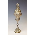 Rare Large 18C Russian Gilt Silver Chalice image 9