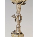 Rare Large 18C Russian Gilt Silver Chalice image 12