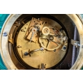 Rare Large 19C French Gilt Bronze Malachite Clock image 1