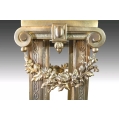 Rare Large 19C French Gilt Bronze Malachite Clock image 10
