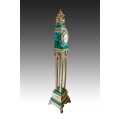 Rare Large 19C French Gilt Bronze Malachite Clock image 14