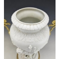 Rare Large 19C French Sevres Biscuit Porcelain Gilt Bronze Figural Vase image 3