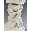 Rare Large 19C French Sevres Biscuit Porcelain Gilt Bronze Figural Vase image 6