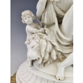 Rare Large 19C French Sevres Biscuit Porcelain Gilt Bronze Figural Vase image 10