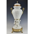 Rare Large 19C French Sevres Biscuit Porcelain Gilt Bronze Figural Vase image 16