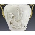 Rare Large 19C French Sevres Biscuit Porcelain Gilt Bronze Figural Vase image 23