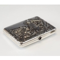 Rare Large Antique Russian Silver Cigarette Case Bogatyr image 6