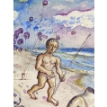 Rare Original David Burliuk Russian/American ( 1882-1967 )Watercolor Painting image 4