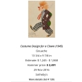 Russian Soviet Artist Vadim Ryndin (1902-1974) Theatre Costume Gouache image 2